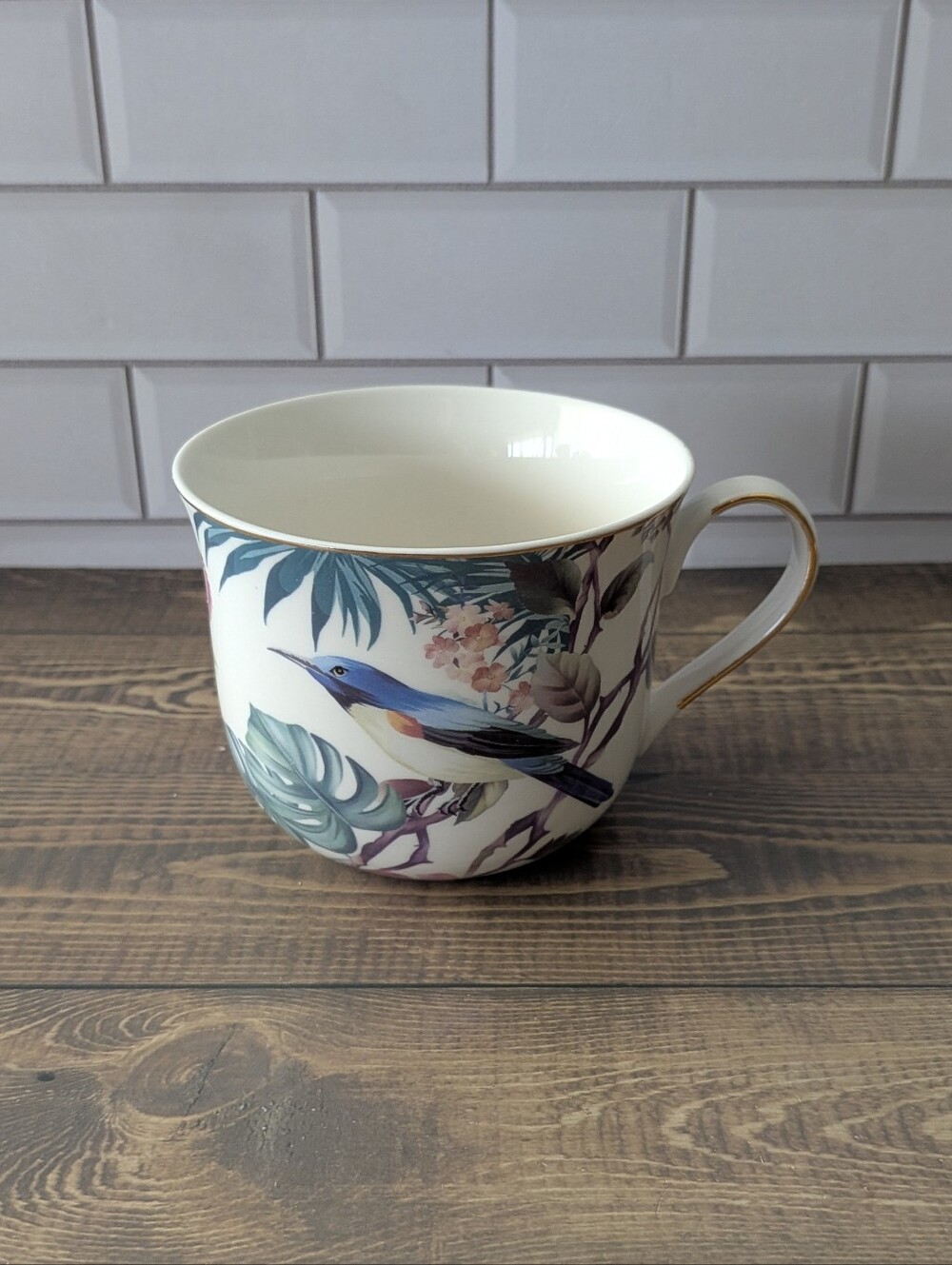 Grace Teaware Blue Jay Bird porcelain cup